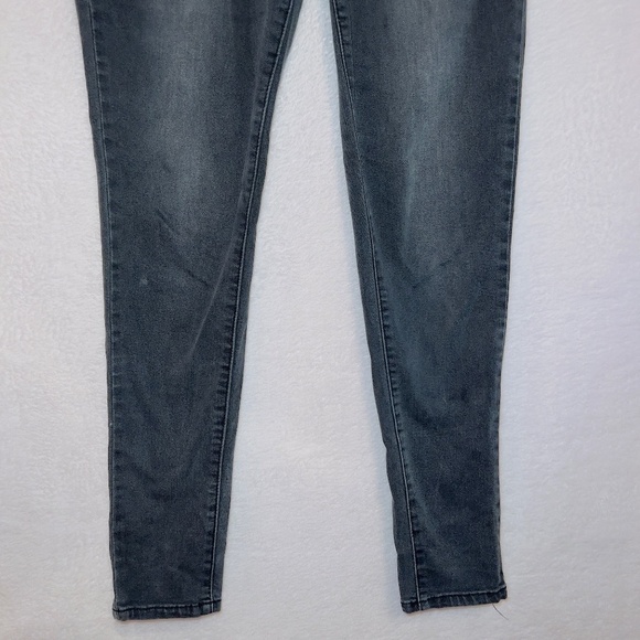 Democracy Gray Wash Denim "Ab" Technology Elastic Waistband Skinny Jeans size 10 - Picture 4 of 6